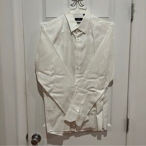 Boss White Men's Dress Shirt - Point Collar